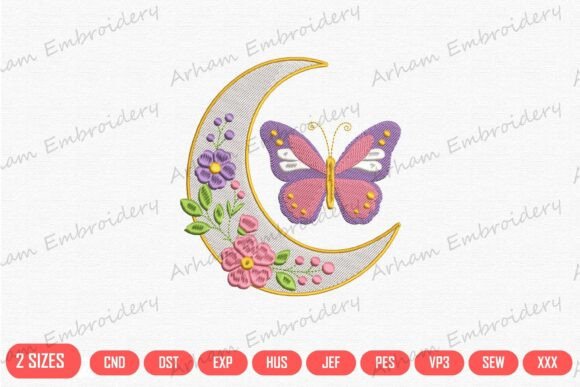 Butterfly Moon Blossom Garden Fantasy