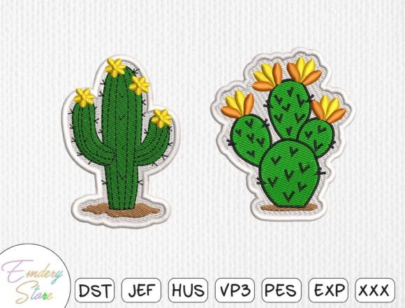 Cactus Embroidery Design Set: A Desert Delight