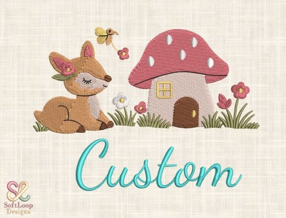 Charming Custom Woodland Deer Embroidery