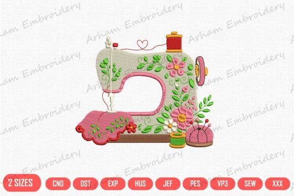 Charming Vintage Sewing Machine Embroidery