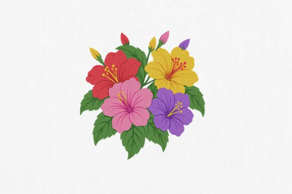 Hibiscus Floral Design for Premium Sweatshirts