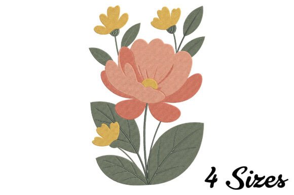 Peach Blossom Embroidery Design: A Floral Delight