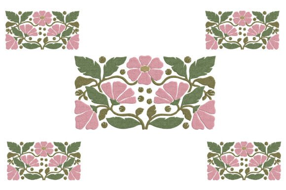 Pink Flowers Embroidery Design: A Soft and Elegant Choice