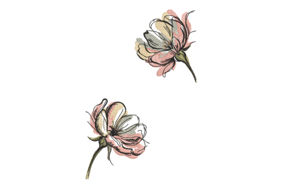 Vintage Sketch Flowers: A Charming Addition